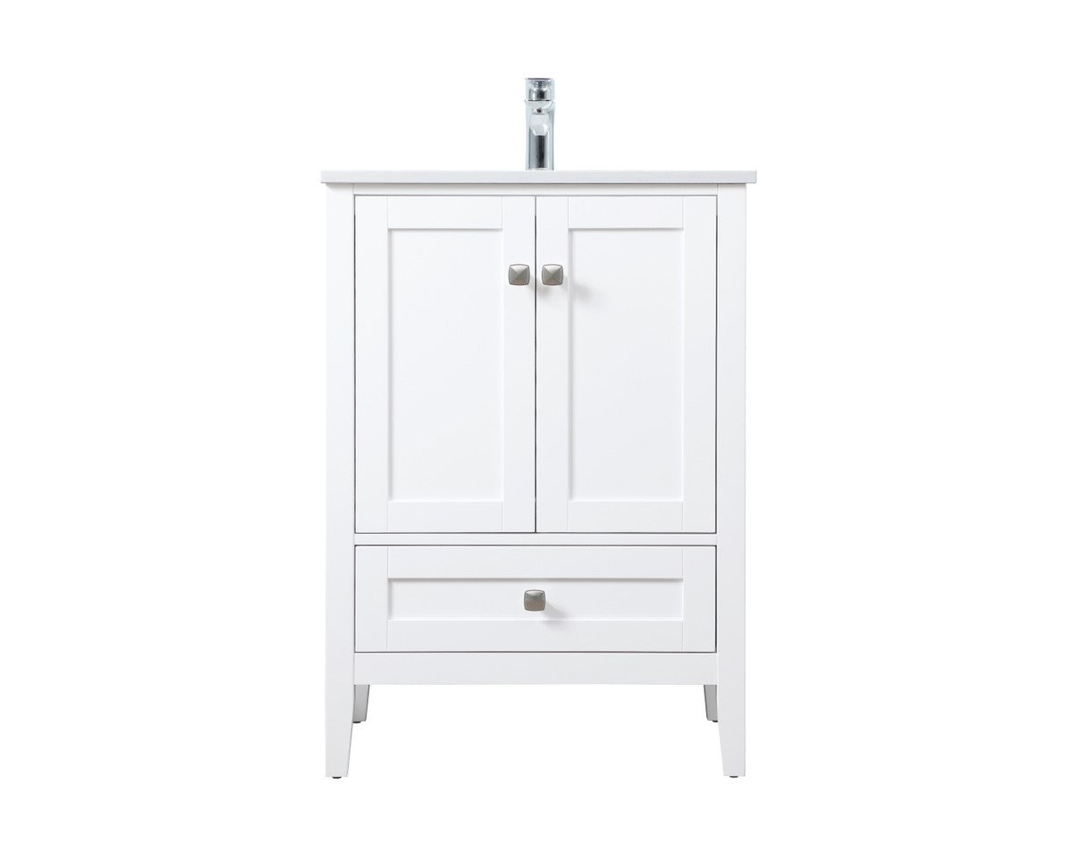 Elegant Lighting - VF21124WH - SIngle Bathroom Vanity - Hamilton - White