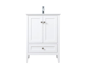 Elegant Lighting - VF21124WH - SIngle Bathroom Vanity - Hamilton - White