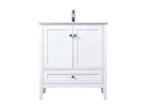 Elegant Lighting - VF21130WH - SIngle Bathroom Vanity - Hamilton - White