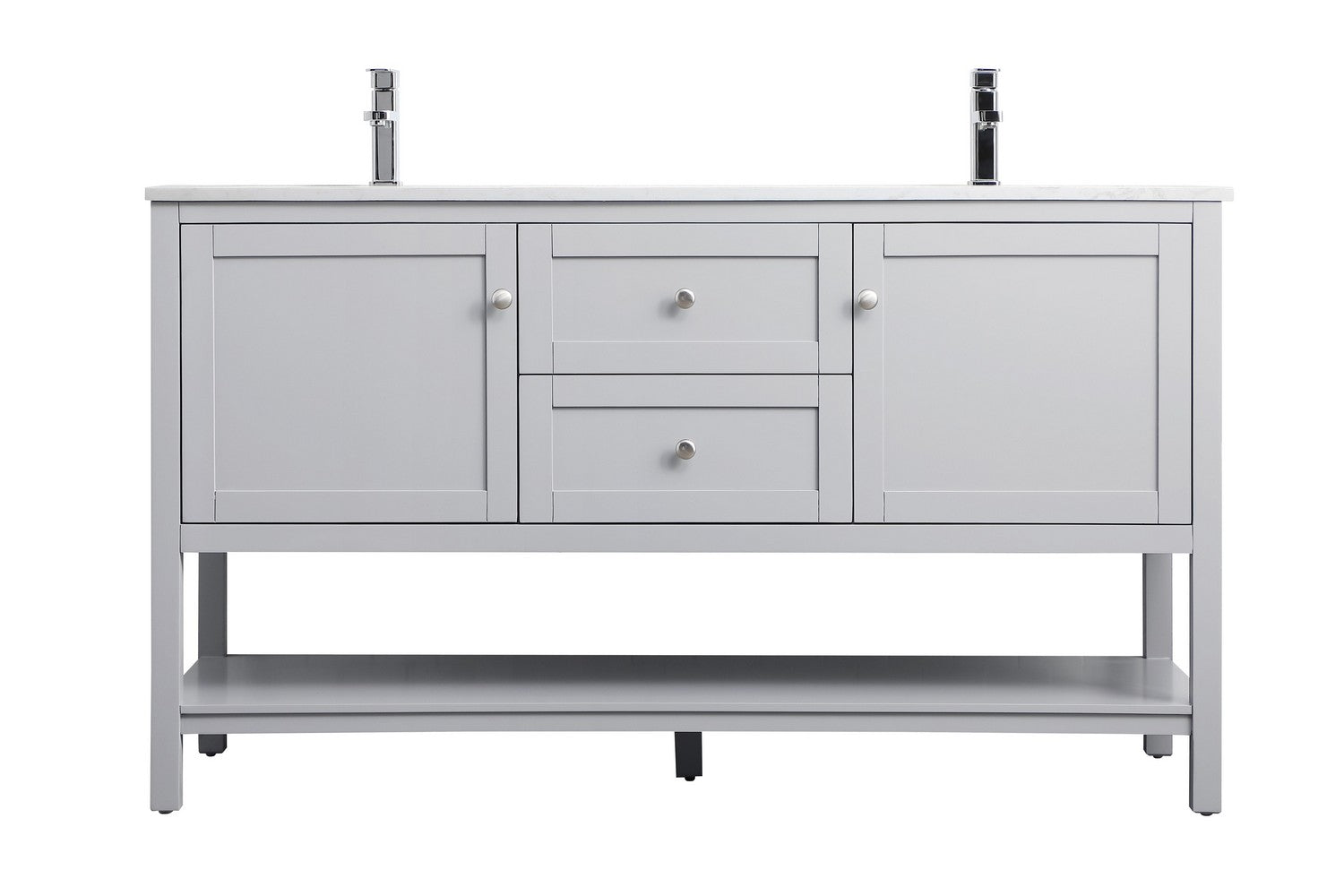 Elegant Lighting - VF22260DGR - Double Bathroom Vanity - Heath - Grey