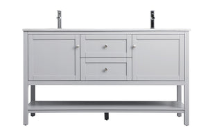 Elegant Lighting - VF22260DGR - Double Bathroom Vanity - Heath - Grey