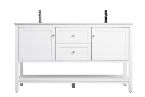 Elegant Lighting - VF22260DWH - Double Bathroom Vanity - Heath - White