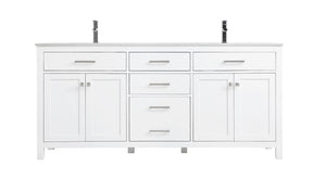 Elegant Lighting - VF23372DWH - Double Bathroom Vanity - Lewis - White