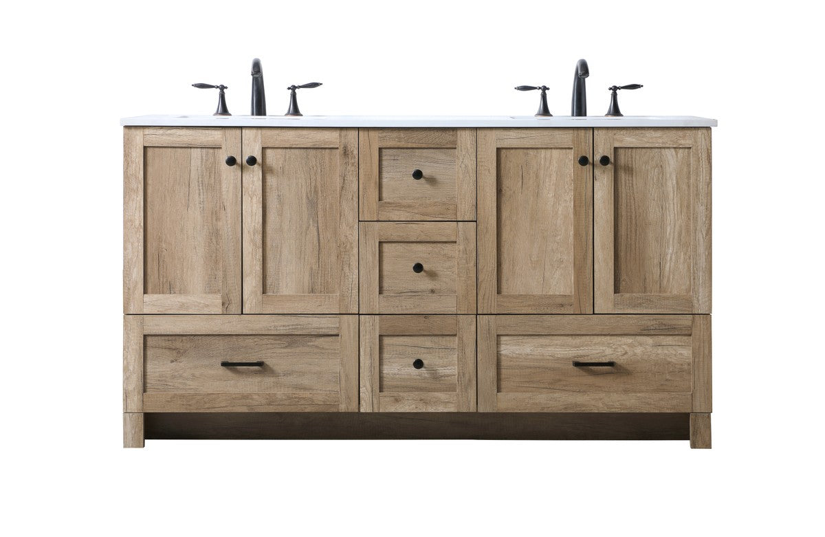 Elegant Lighting - VF2860DNT - Double Bathroom Vanity - Soma - Natural Oak