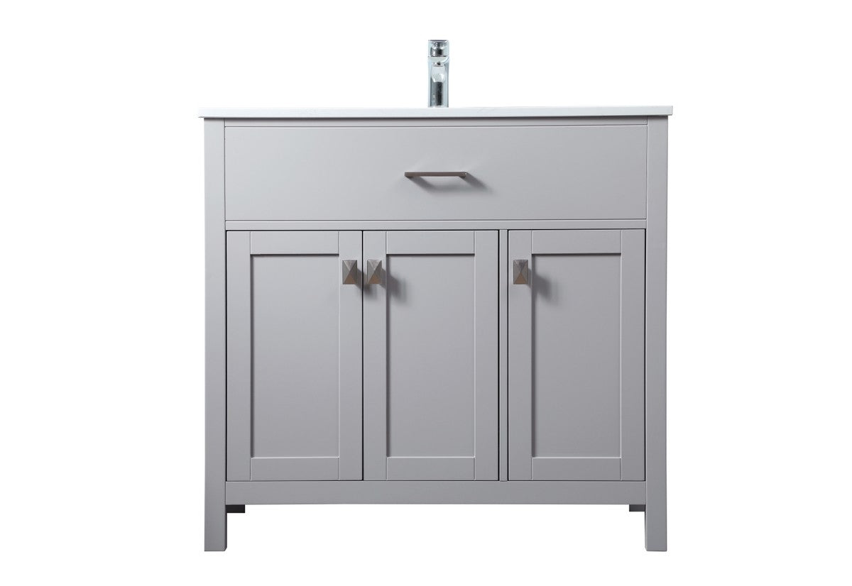 Elegant Lighting - VF28836GR - SIngle Bathroom Vanity - Harrison - Grey