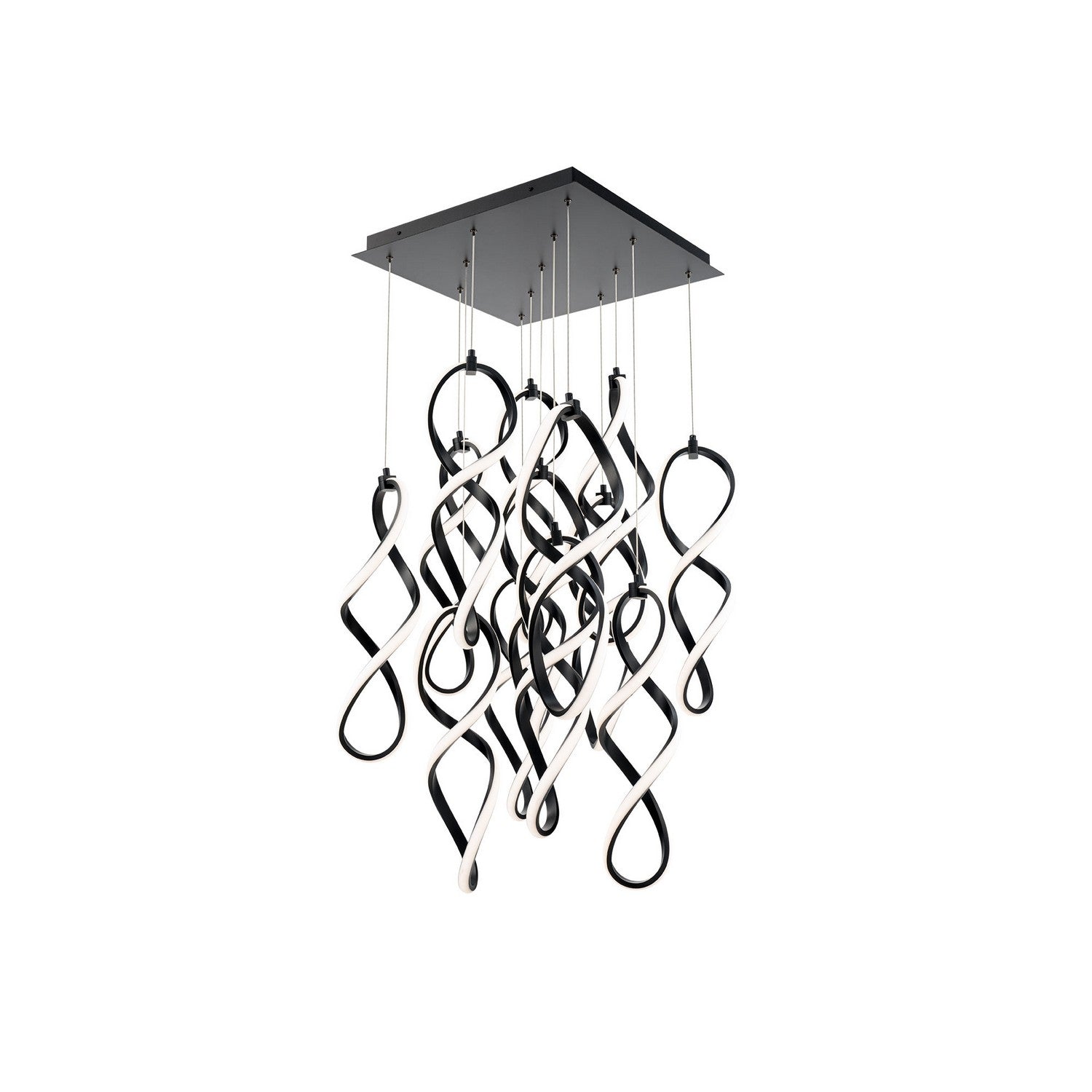 W.A.C. Lighting - PD-47813S-BK - LED Chandelier - Interlace - Black