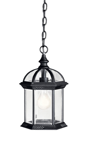 Kichler - 9835BK - One Light Outdoor Pendant - Barrie - Black