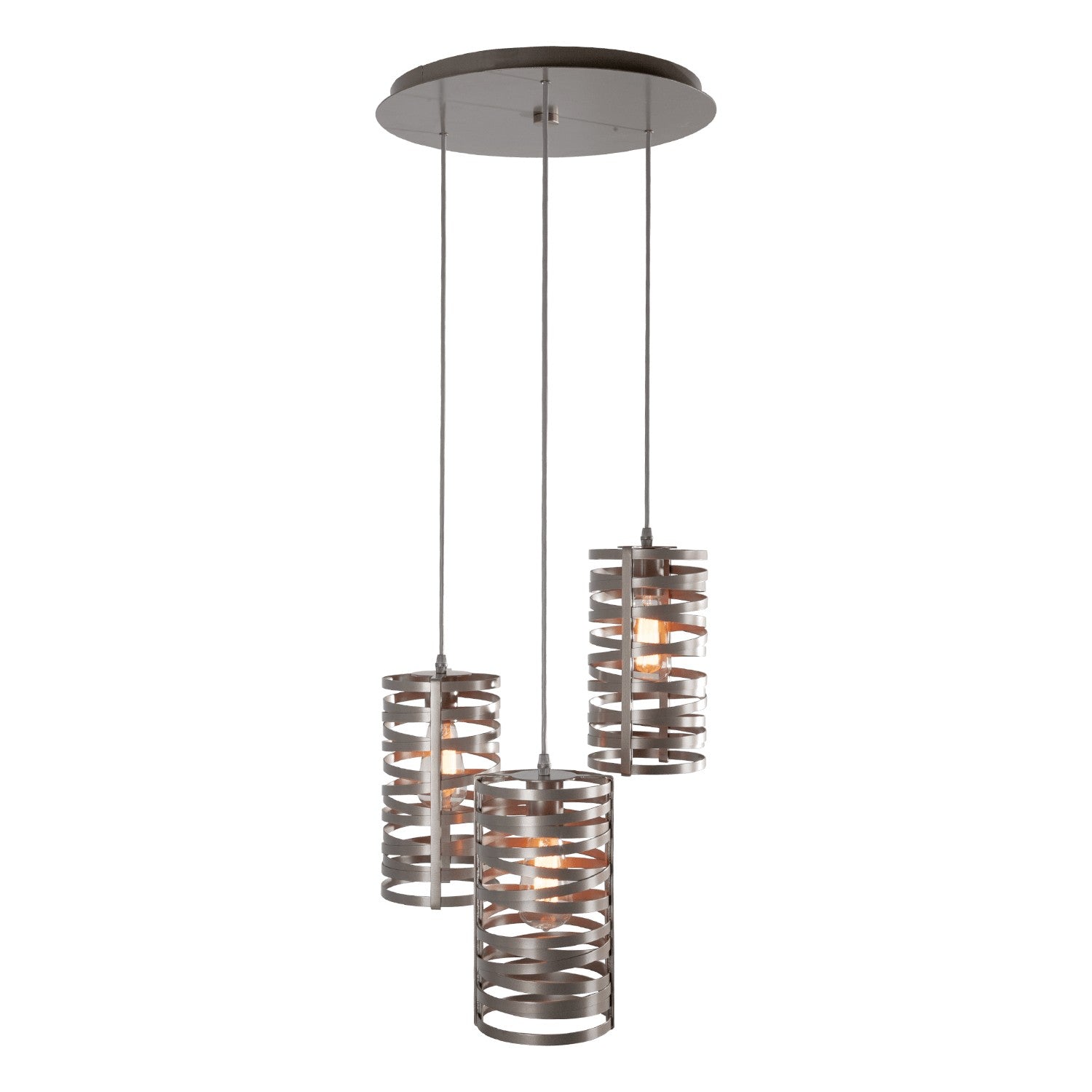 Hammerton Studio - CHB0013-03-BB-0-C01-E2 - Three Light Pendant - Tempest - Burnished Bronze