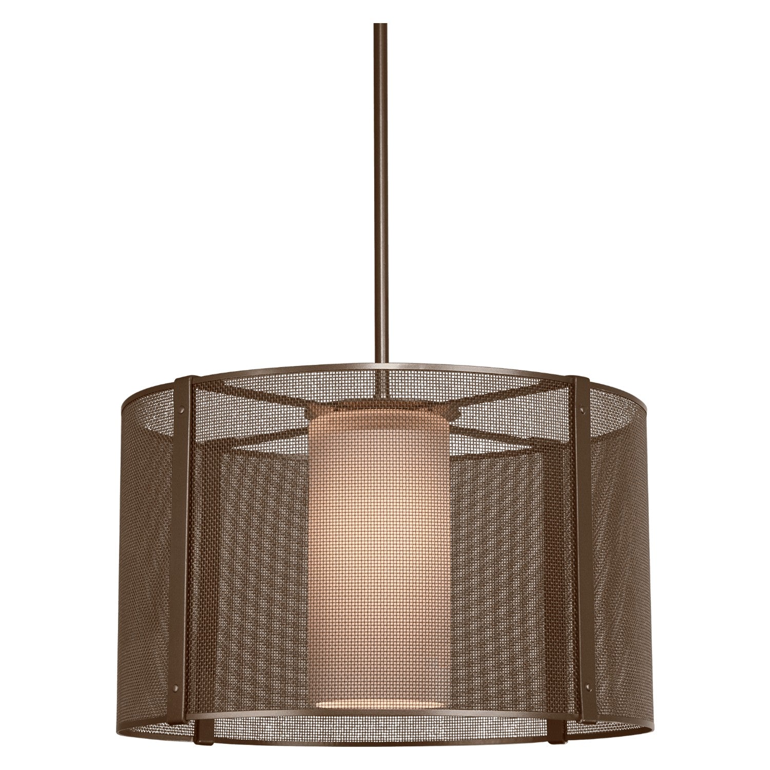 Hammerton Studio - CHB0019-18-FB-F-001-E2 - Pendant - Uptown Mesh - Flat Bronze