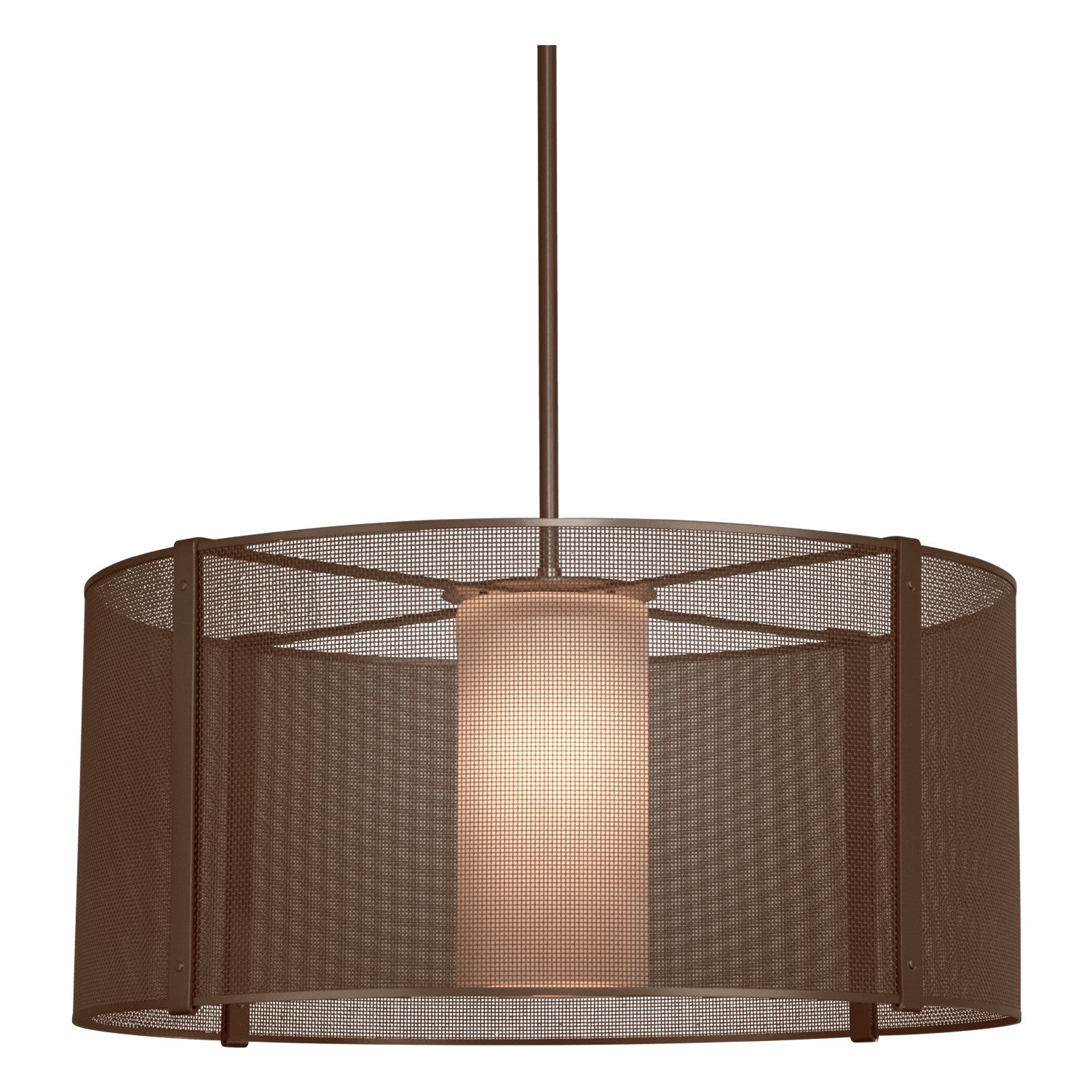 Hammerton Studio - CHB0019-24-FB-F-001-E2 - Pendant - Uptown Mesh - Flat Bronze