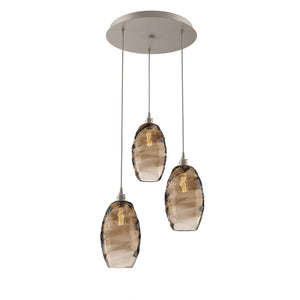 Hammerton Studio - CHB0035-03-BS-OB-C01-E2 - Three Light Pendant - Ellisse - Beige Silver