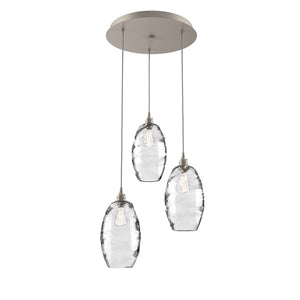 Hammerton Studio - CHB0035-03-BS-OC-C01-E2 - Three Light Pendant - Ellisse - Beige Silver