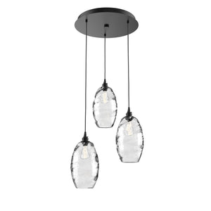 Hammerton Studio - CHB0035-03-MB-OC-C01-E2 - Three Light Pendant - Ellisse - Matte Black