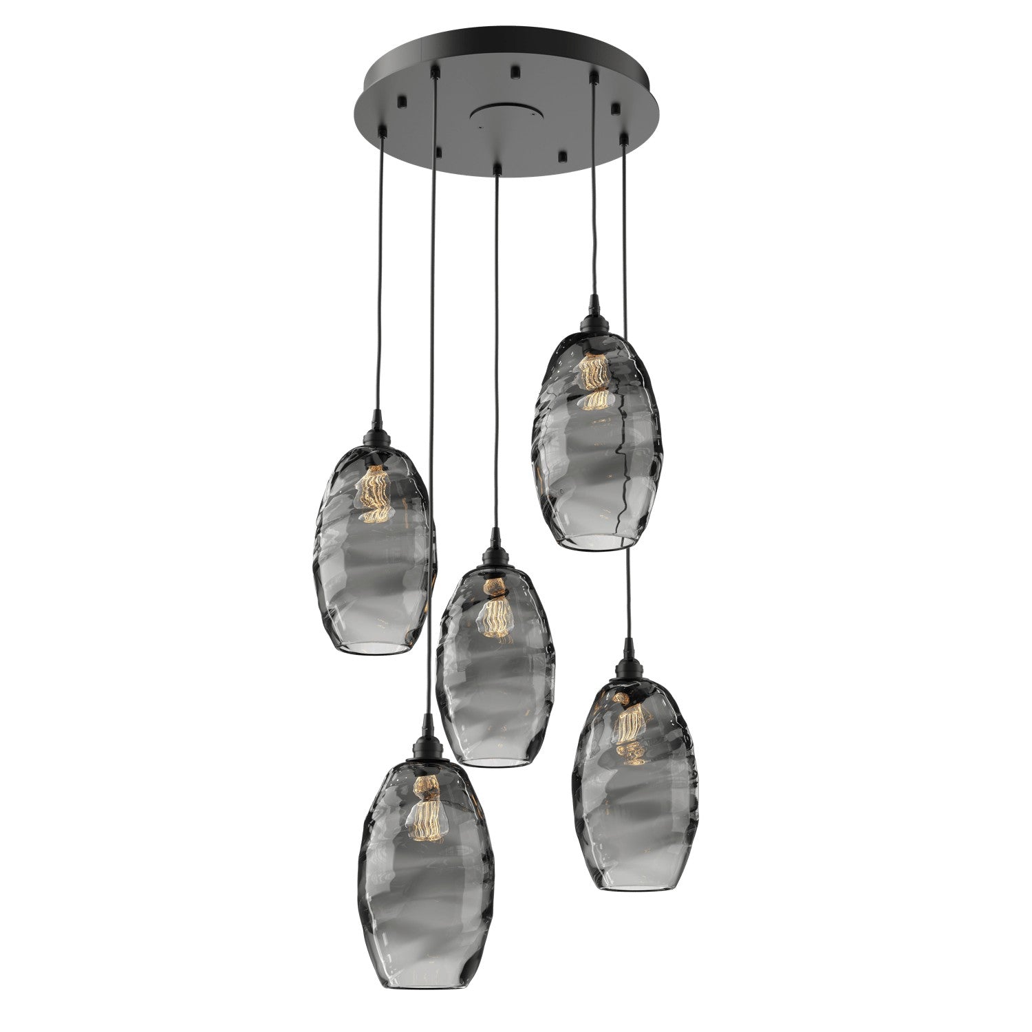 Hammerton Studio - CHB0035-05-MB-OS-C01-E2 - Five Light Pendant - Ellisse - Matte Black