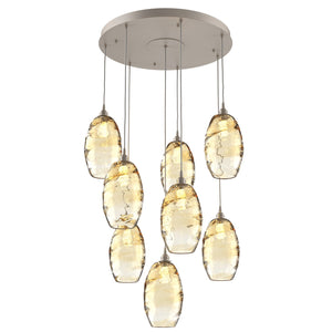 Hammerton Studio - CHB0035-08-BS-OA-C01-E2 - Eight Light Pendant - Ellisse - Beige Silver