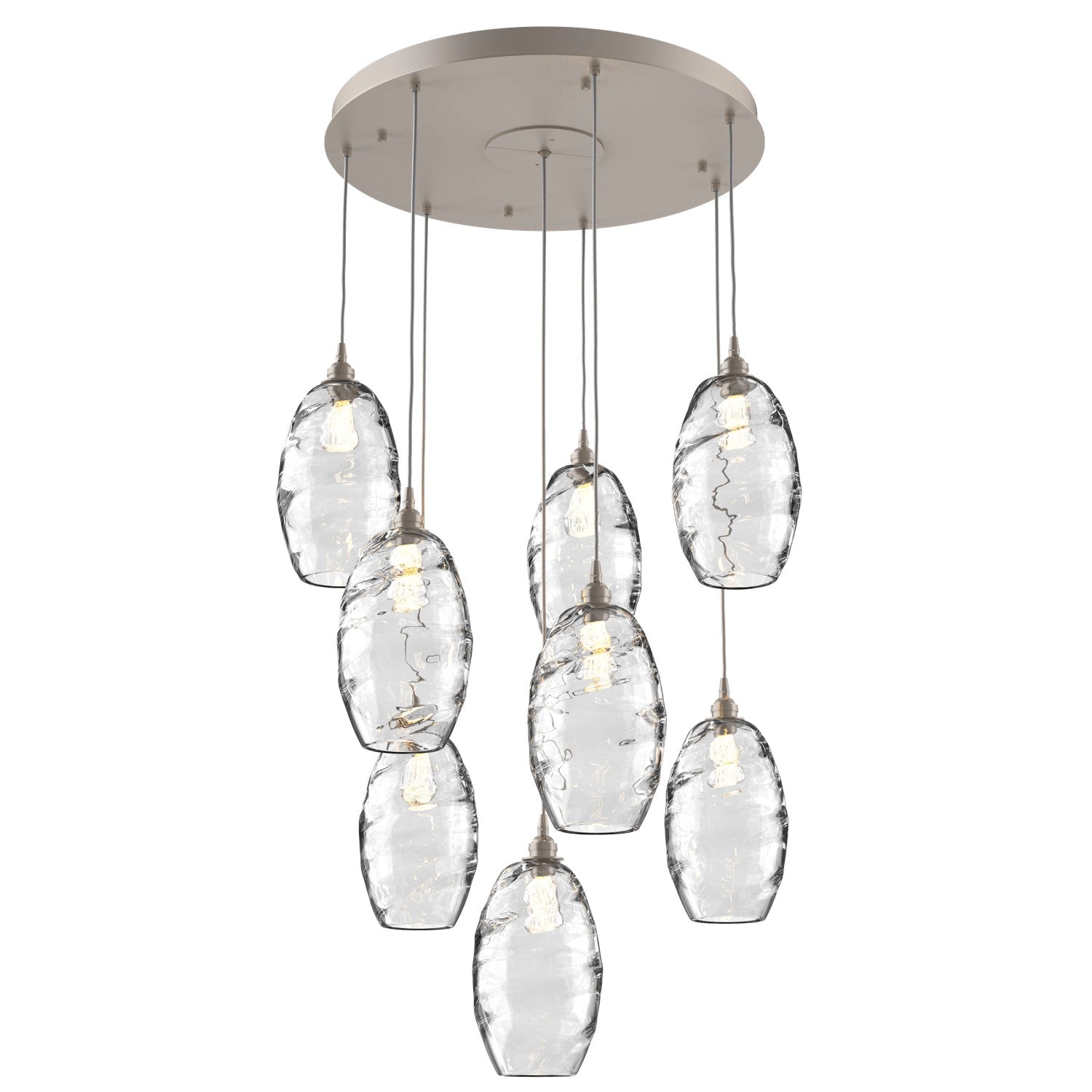 Hammerton Studio - CHB0035-08-BS-OC-C01-E2 - Eight Light Pendant - Ellisse - Beige Silver