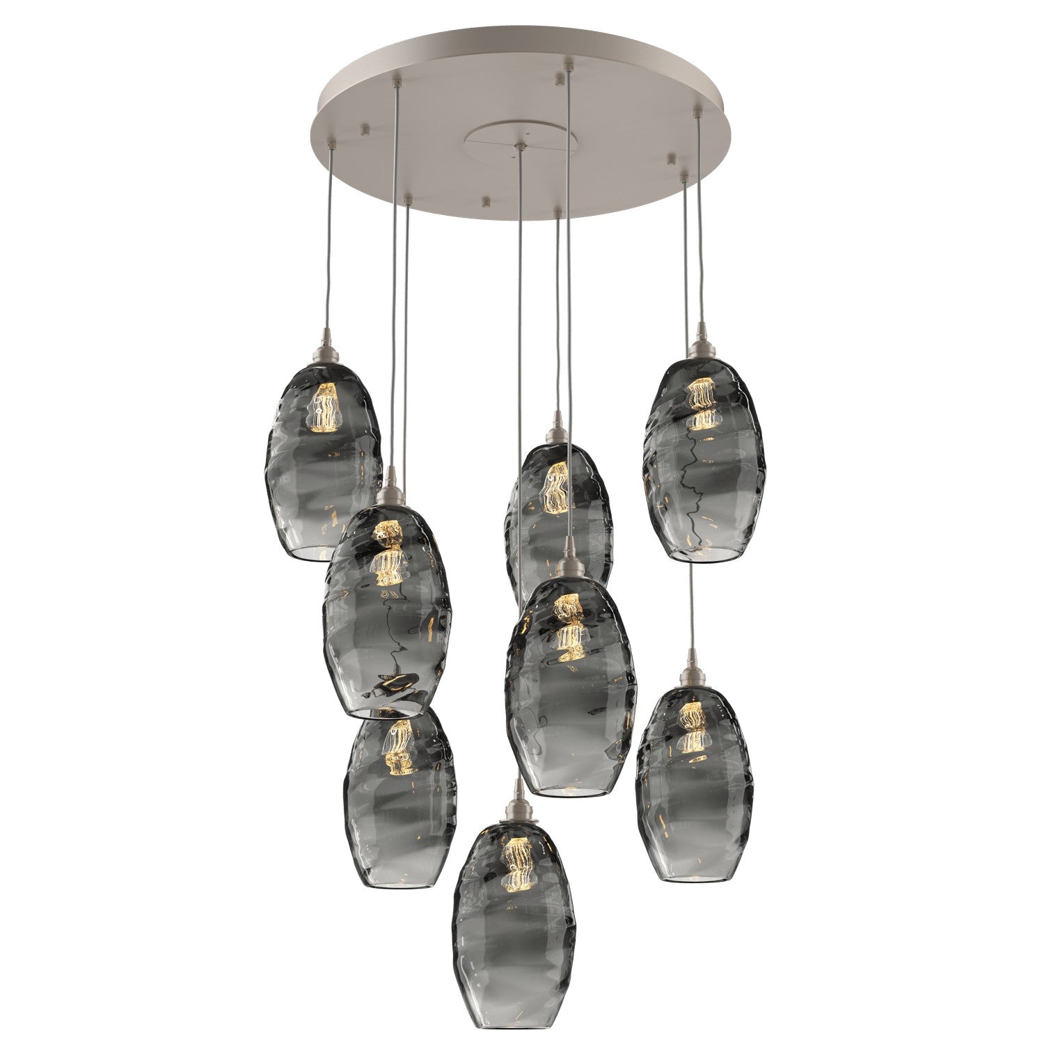 Hammerton Studio - CHB0035-08-BS-OS-C01-E2 - Eight Light Pendant - Ellisse - Beige Silver