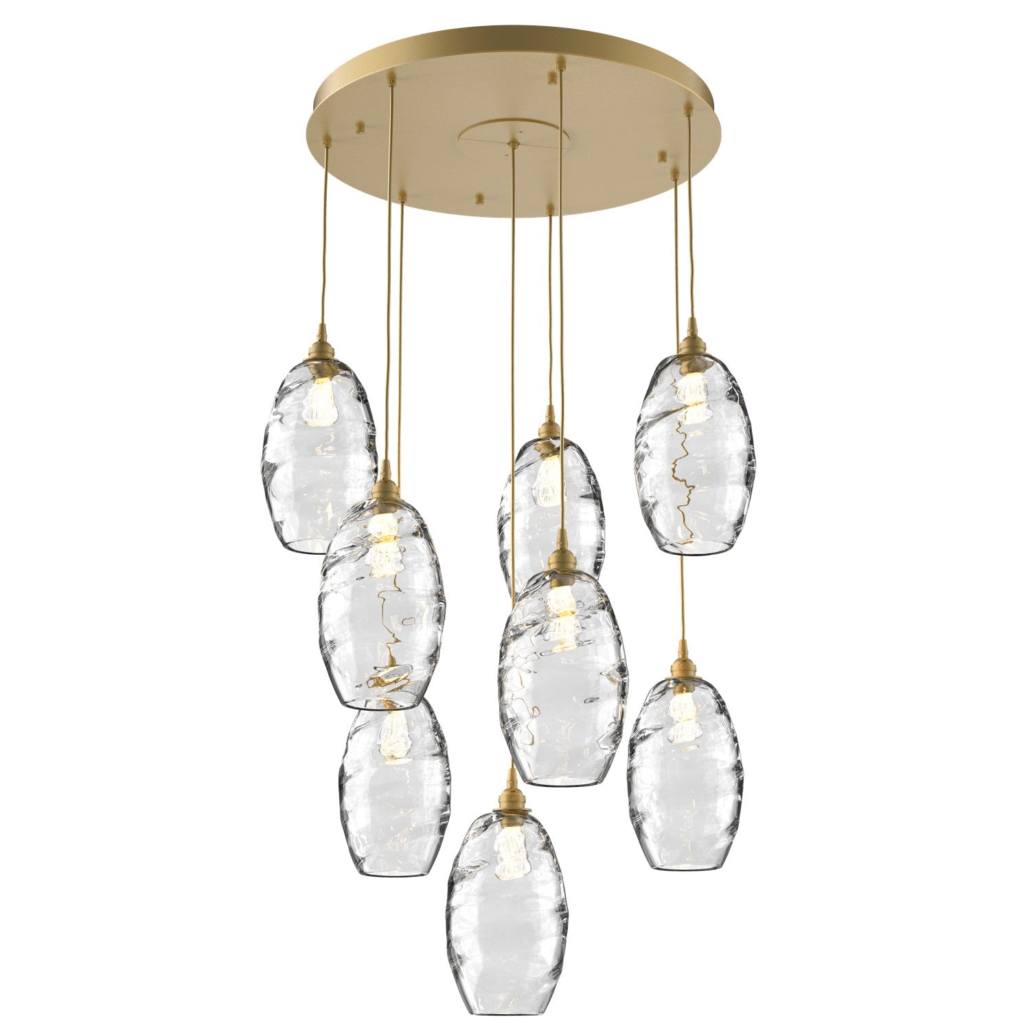 Hammerton Studio - CHB0035-08-GB-OC-C01-E2 - Eight Light Pendant - Ellisse - Gilded Brass