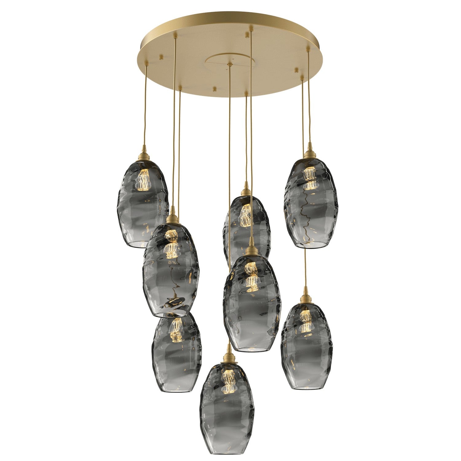 Hammerton Studio - CHB0035-08-GB-OS-C01-E2 - Eight Light Pendant - Ellisse - Gilded Brass