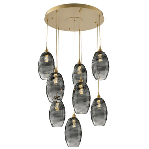 Hammerton Studio - CHB0035-08-GB-OS-C01-E2 - Eight Light Pendant - Ellisse - Gilded Brass