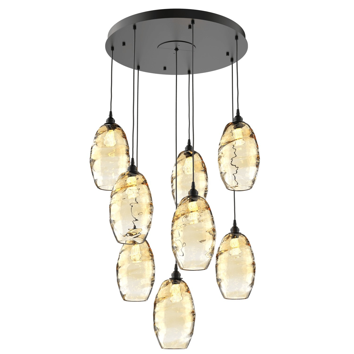 Hammerton Studio - CHB0035-08-MB-OA-C01-E2 - Eight Light Pendant - Ellisse - Matte Black