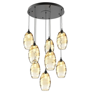 Hammerton Studio - CHB0035-08-MB-OA-C01-E2 - Eight Light Pendant - Ellisse - Matte Black