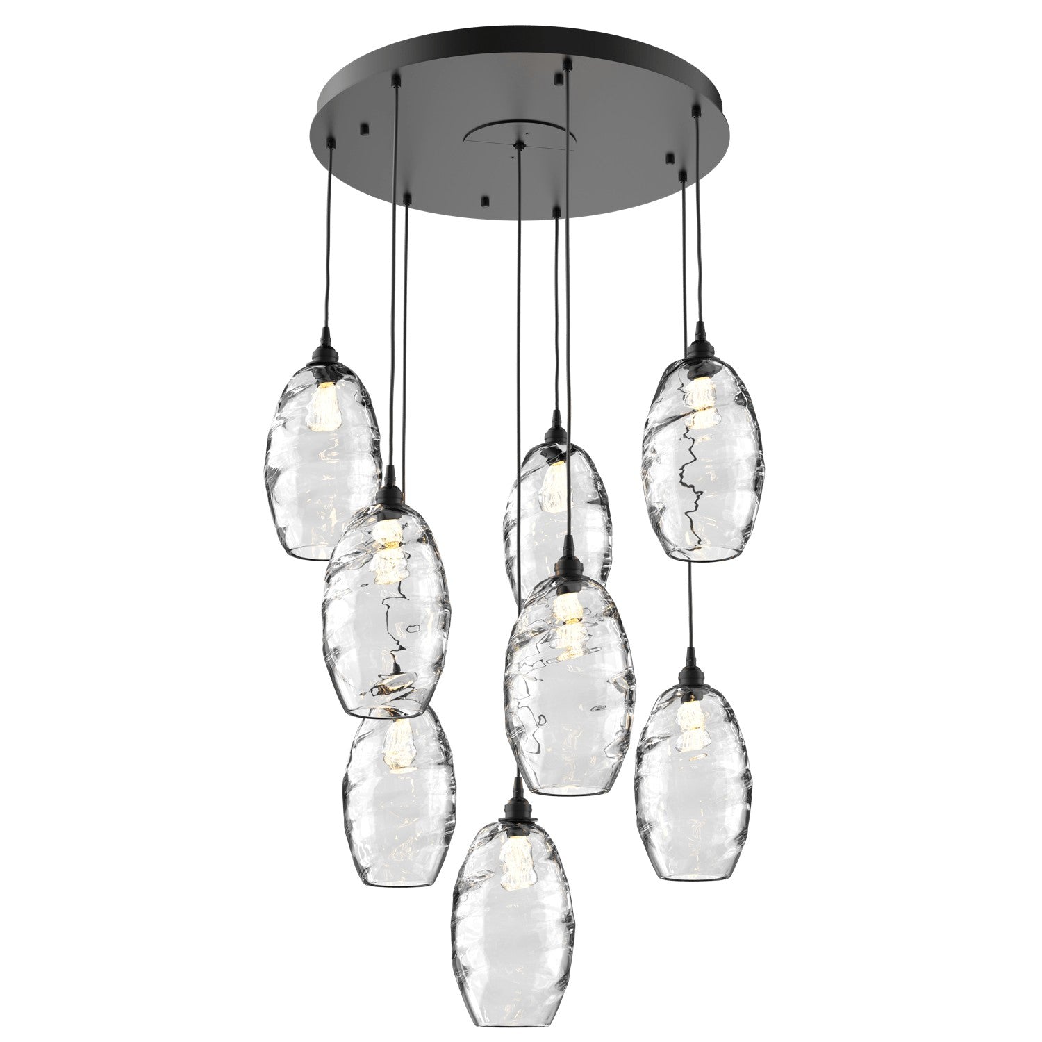 Hammerton Studio - CHB0035-08-MB-OC-C01-E2 - Eight Light Pendant - Ellisse - Matte Black