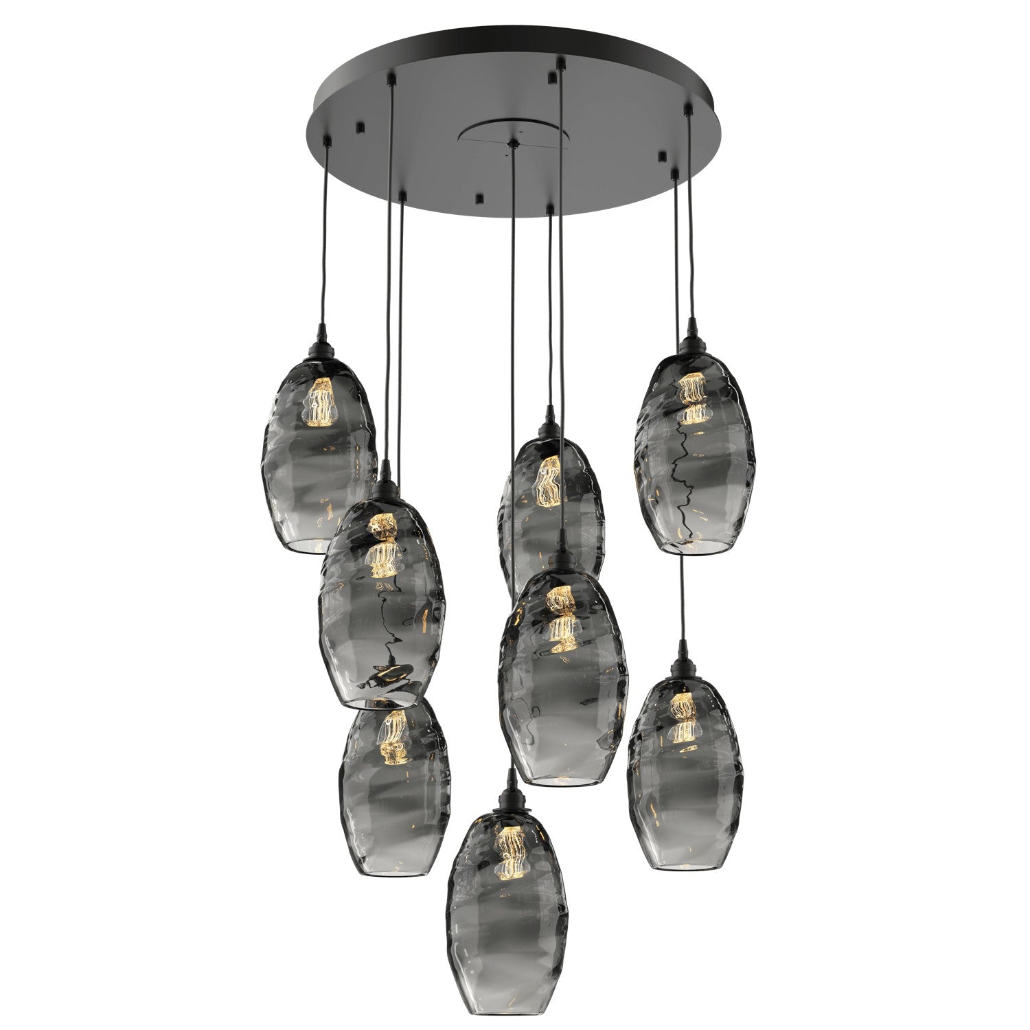 Hammerton Studio - CHB0035-08-MB-OS-C01-E2 - Eight Light Pendant - Ellisse - Matte Black