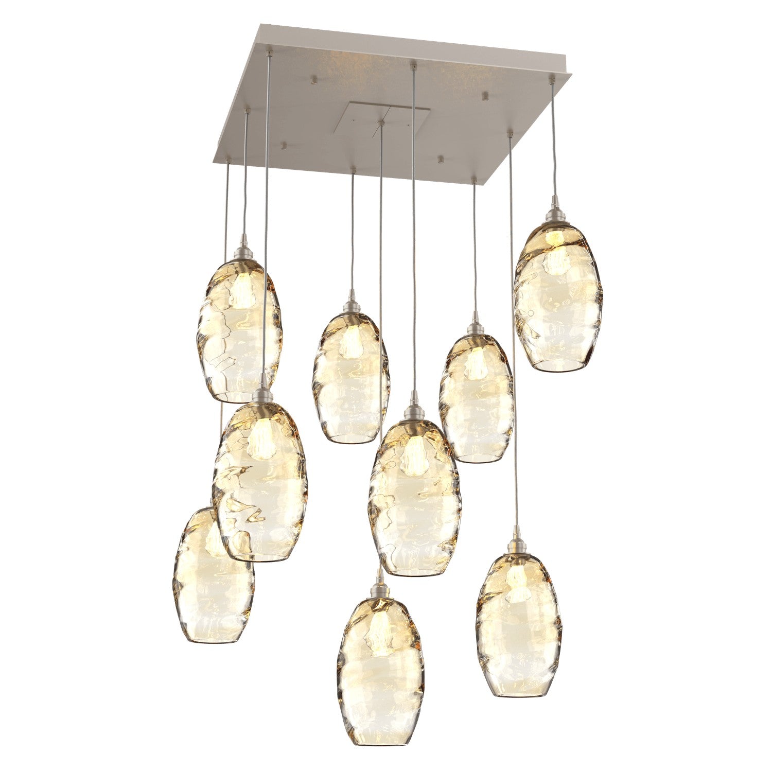 Hammerton Studio - CHB0035-09-BS-OA-C01-E2 - Nine Light Pendant - Ellisse - Beige Silver