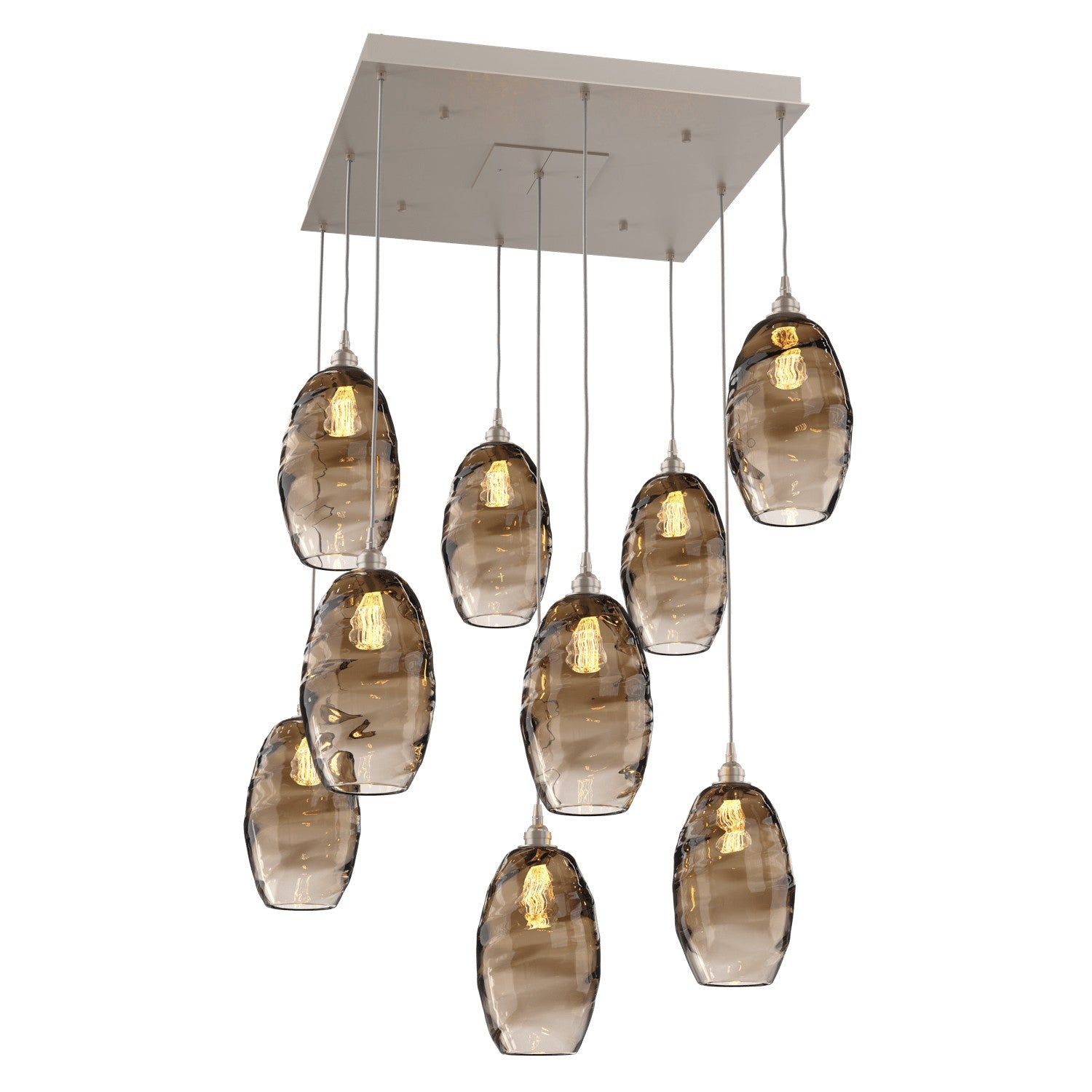 Hammerton Studio - CHB0035-09-BS-OB-C01-E2 - Nine Light Pendant - Ellisse - Beige Silver