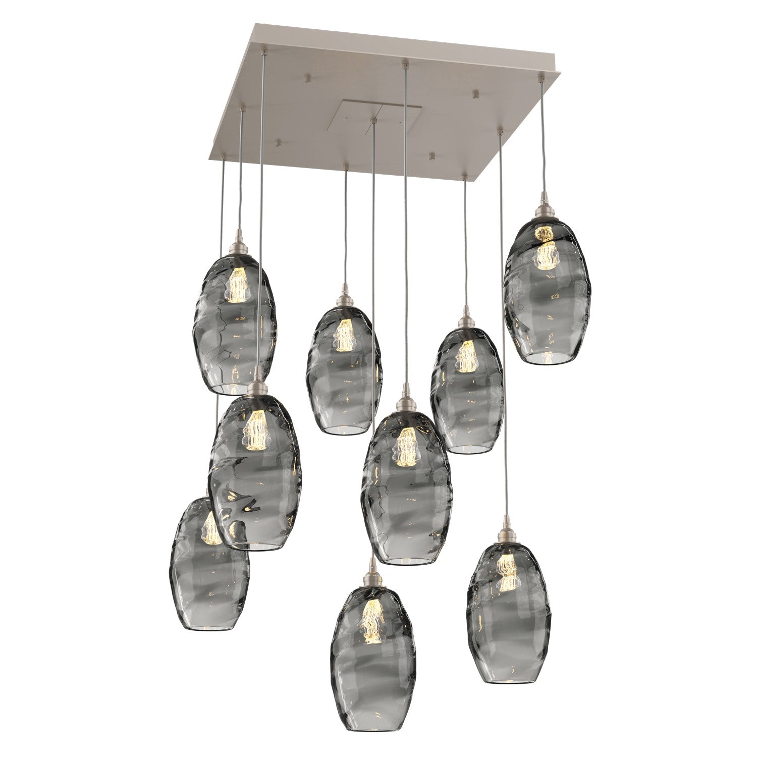 Hammerton Studio - CHB0035-09-BS-OS-C01-E2 - Nine Light Pendant - Ellisse - Beige Silver