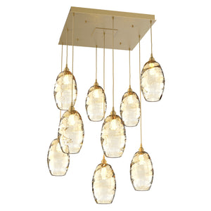 Hammerton Studio - CHB0035-09-GB-OA-C01-E2 - Nine Light Pendant - Ellisse - Gilded Brass