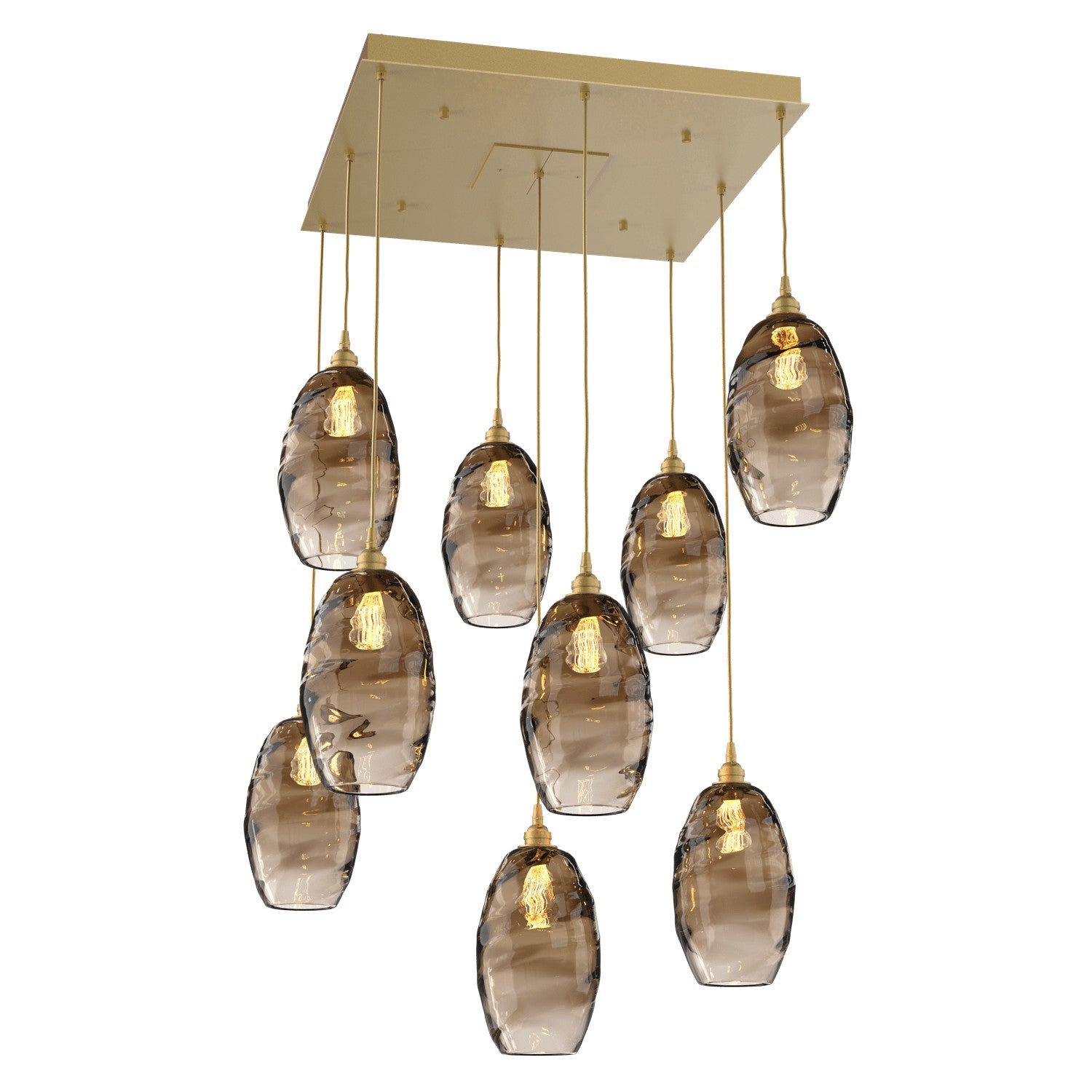 Hammerton Studio - CHB0035-09-GB-OB-C01-E2 - Nine Light Pendant - Ellisse - Gilded Brass