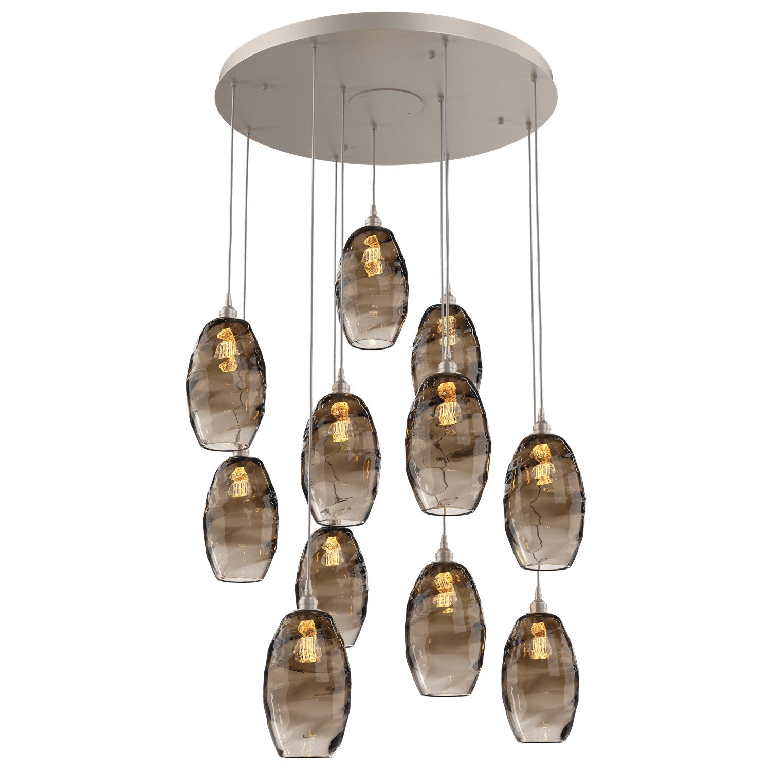 Hammerton Studio - CHB0035-11-BS-OB-C01-E2 - 11 Light Pendant - Ellisse - Beige Silver