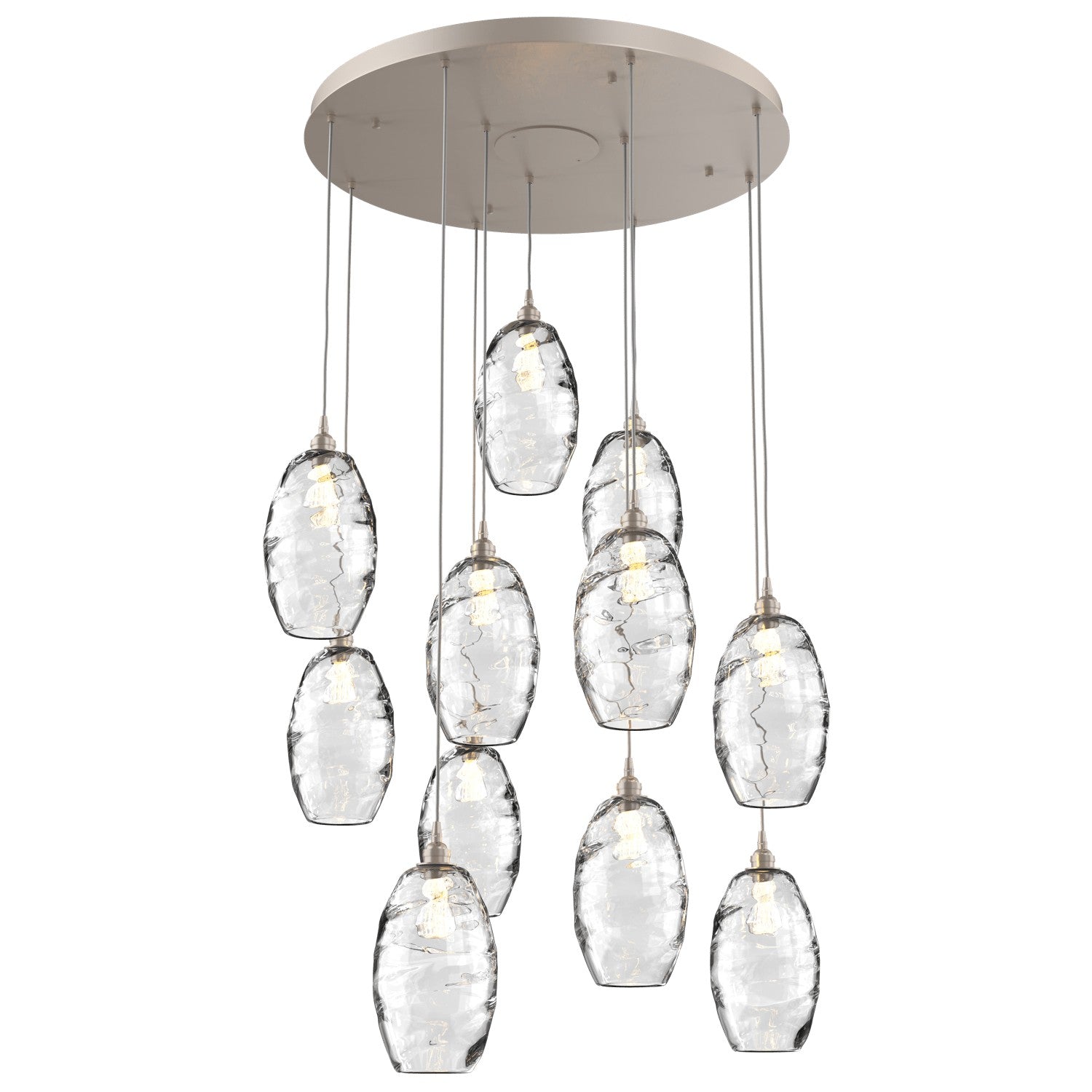 Hammerton Studio - CHB0035-11-BS-OC-C01-E2 - 11 Light Pendant - Ellisse - Beige Silver