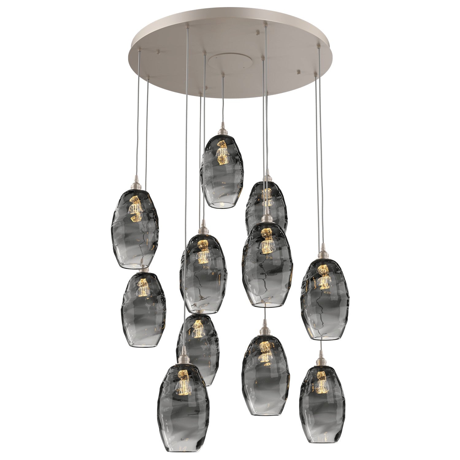 Hammerton Studio - CHB0035-11-BS-OS-C01-E2 - 11 Light Pendant - Ellisse - Beige Silver