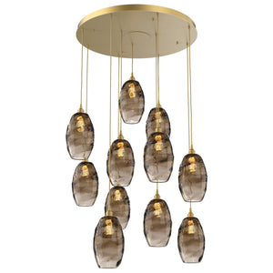 Hammerton Studio - CHB0035-11-GB-OB-C01-E2 - 11 Light Pendant - Ellisse - Gilded Brass