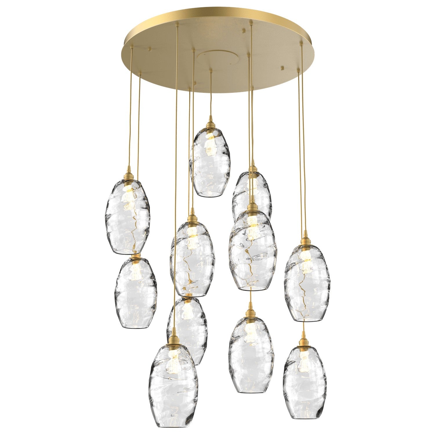 Hammerton Studio - CHB0035-11-GB-OC-C01-E2 - 11 Light Pendant - Ellisse - Gilded Brass