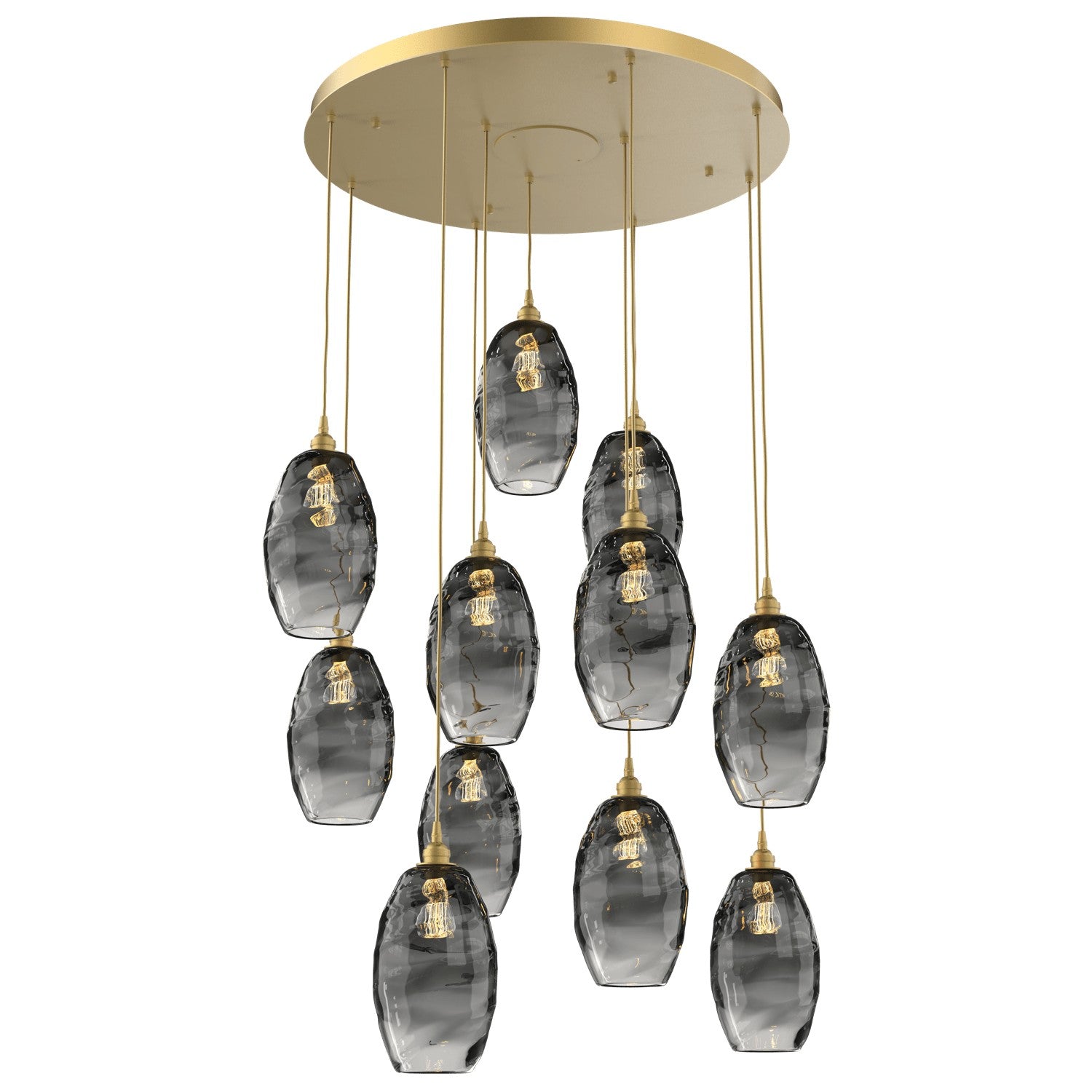 Hammerton Studio - CHB0035-11-GB-OS-C01-E2 - 11 Light Pendant - Ellisse - Gilded Brass