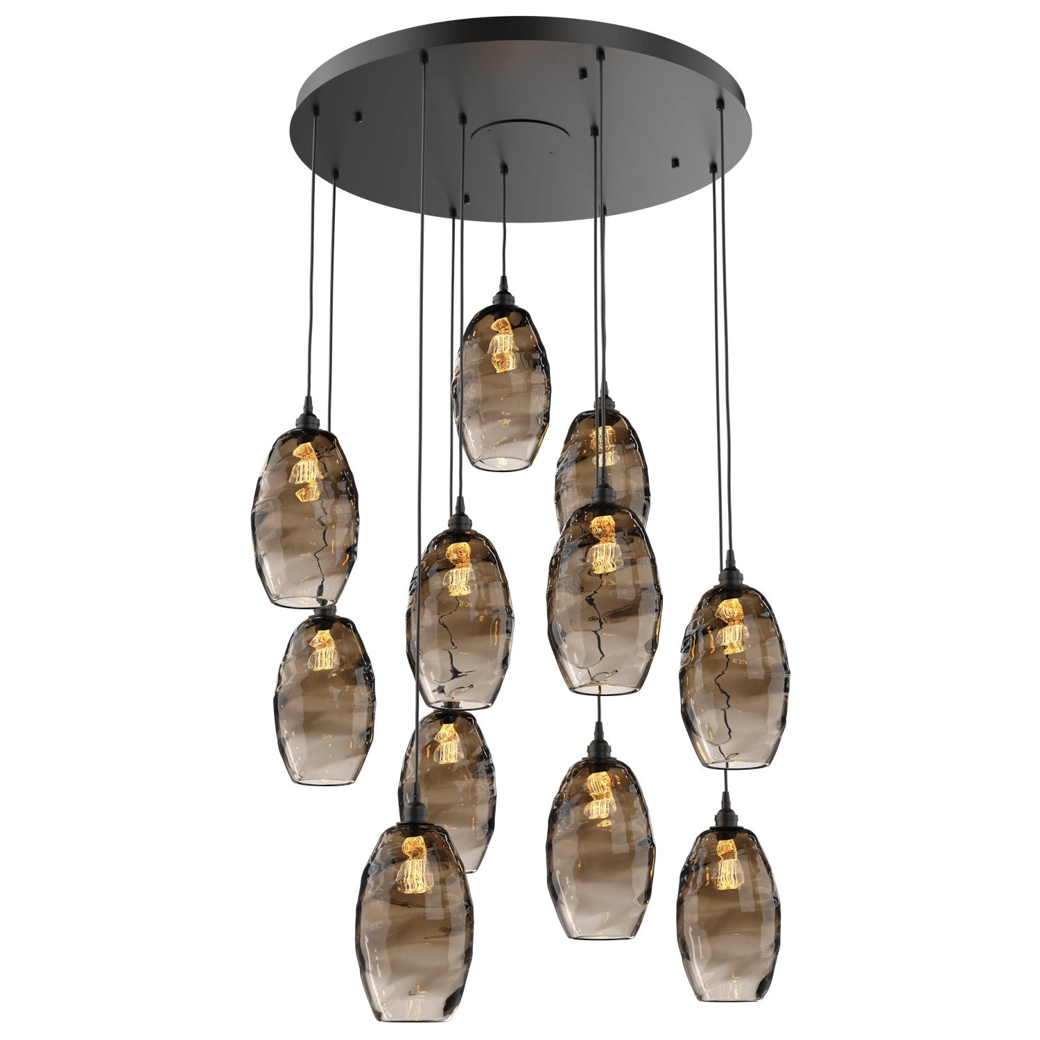 Hammerton Studio - CHB0035-11-MB-OB-C01-E2 - 11 Light Pendant - Ellisse - Matte Black