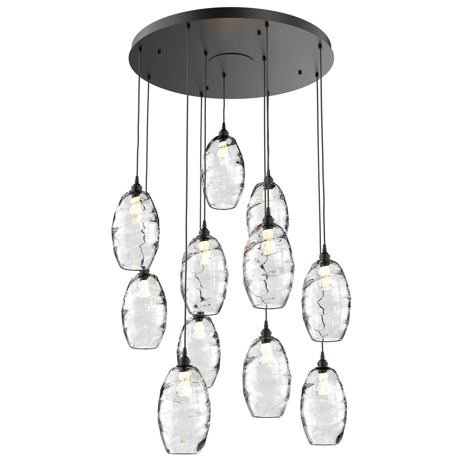 Hammerton Studio - CHB0035-11-MB-OC-C01-E2 - 11 Light Pendant - Ellisse - Matte Black