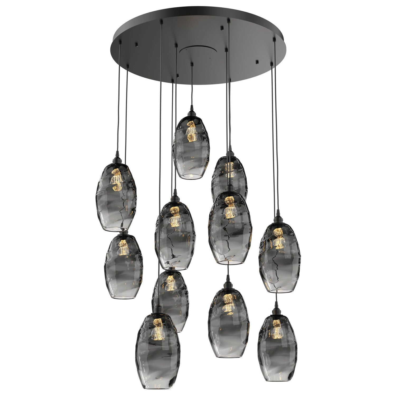 Hammerton Studio - CHB0035-11-MB-OS-C01-E2 - 11 Light Pendant - Ellisse - Matte Black