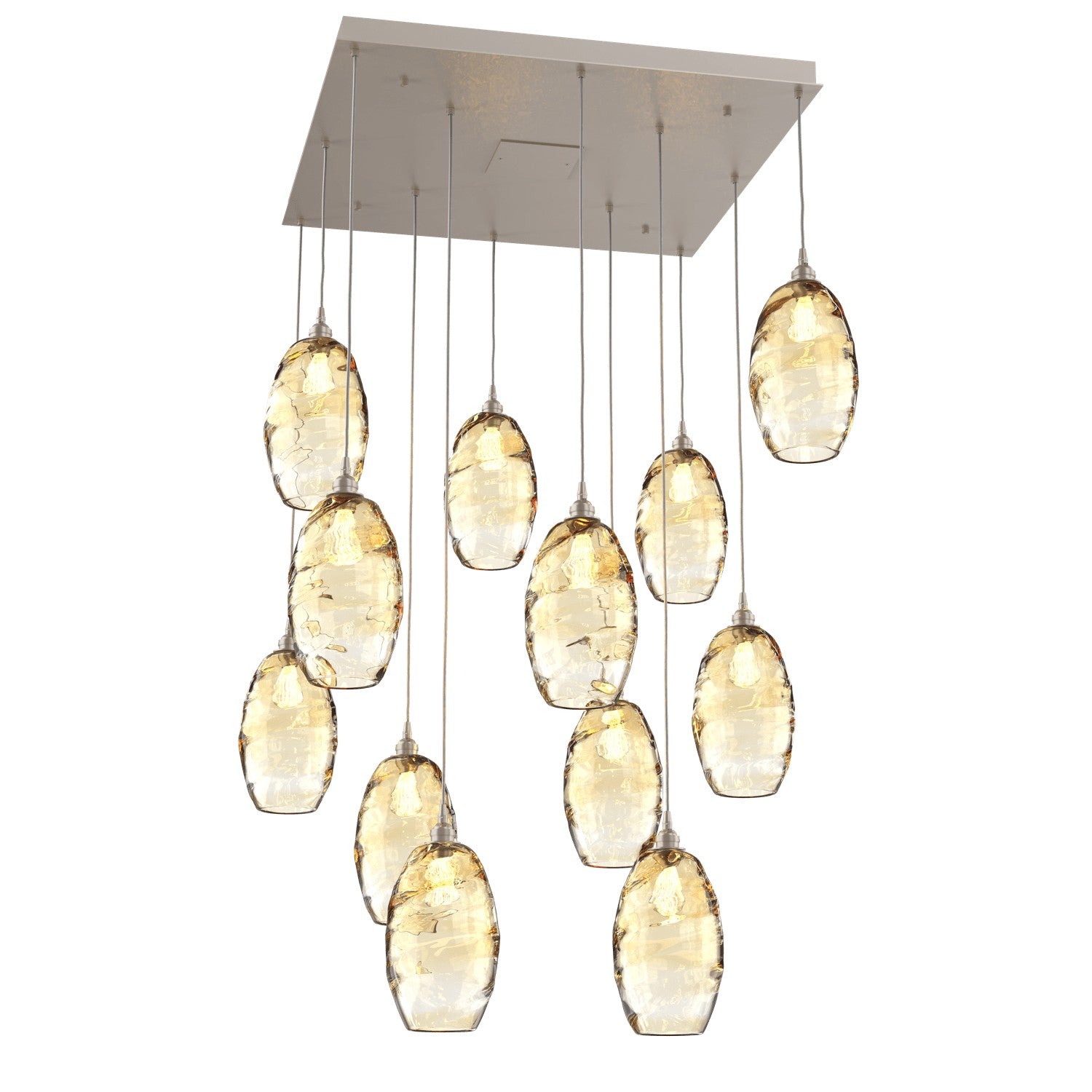 Hammerton Studio - CHB0035-12-BS-OA-C01-E2 - 12 Light Pendant - Ellisse - Beige Silver