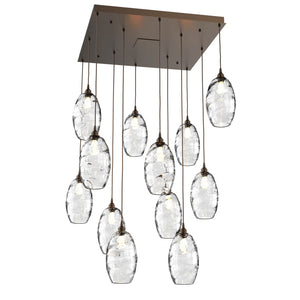 Hammerton Studio - CHB0035-12-FB-OC-C01-E2 - 12 Light Pendant - Ellisse - Flat Bronze