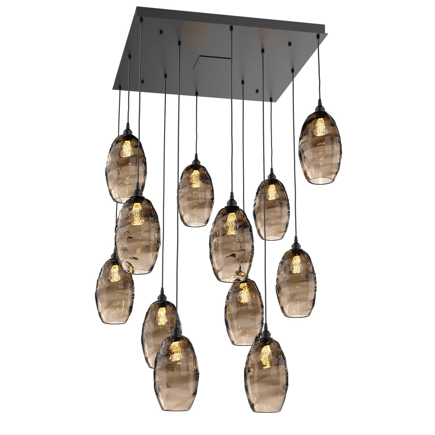 Hammerton Studio - CHB0035-12-MB-OB-C01-E2 - 12 Light Pendant - Ellisse - Matte Black