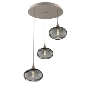 Hammerton Studio - CHB0036-03-BS-OS-C01-E2 - Three Light Pendant - Coppa - Beige Silver