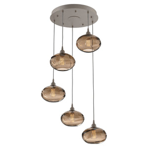 Hammerton Studio - CHB0036-05-BS-OB-C01-E2 - Five Light Pendant - Coppa - Beige Silver