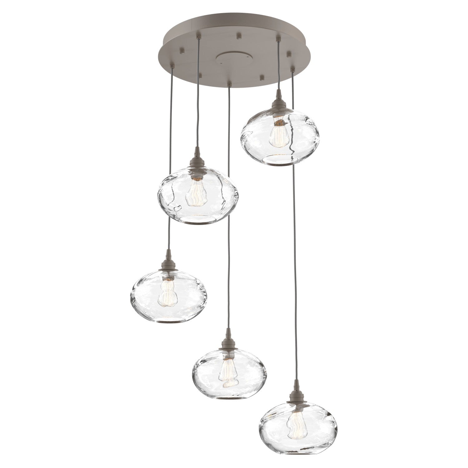 Hammerton Studio - CHB0036-05-BS-OC-C01-E2 - Five Light Pendant - Coppa - Beige Silver