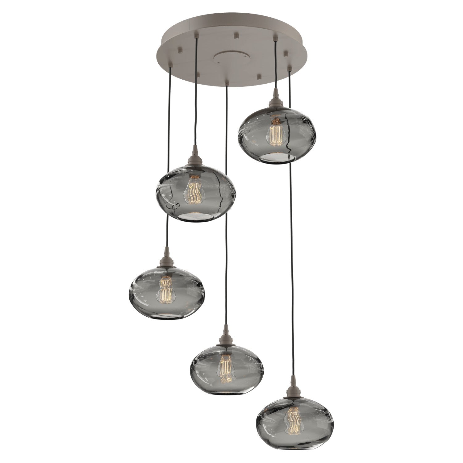 Hammerton Studio - CHB0036-05-BS-OS-C01-E2 - Five Light Pendant - Coppa - Beige Silver