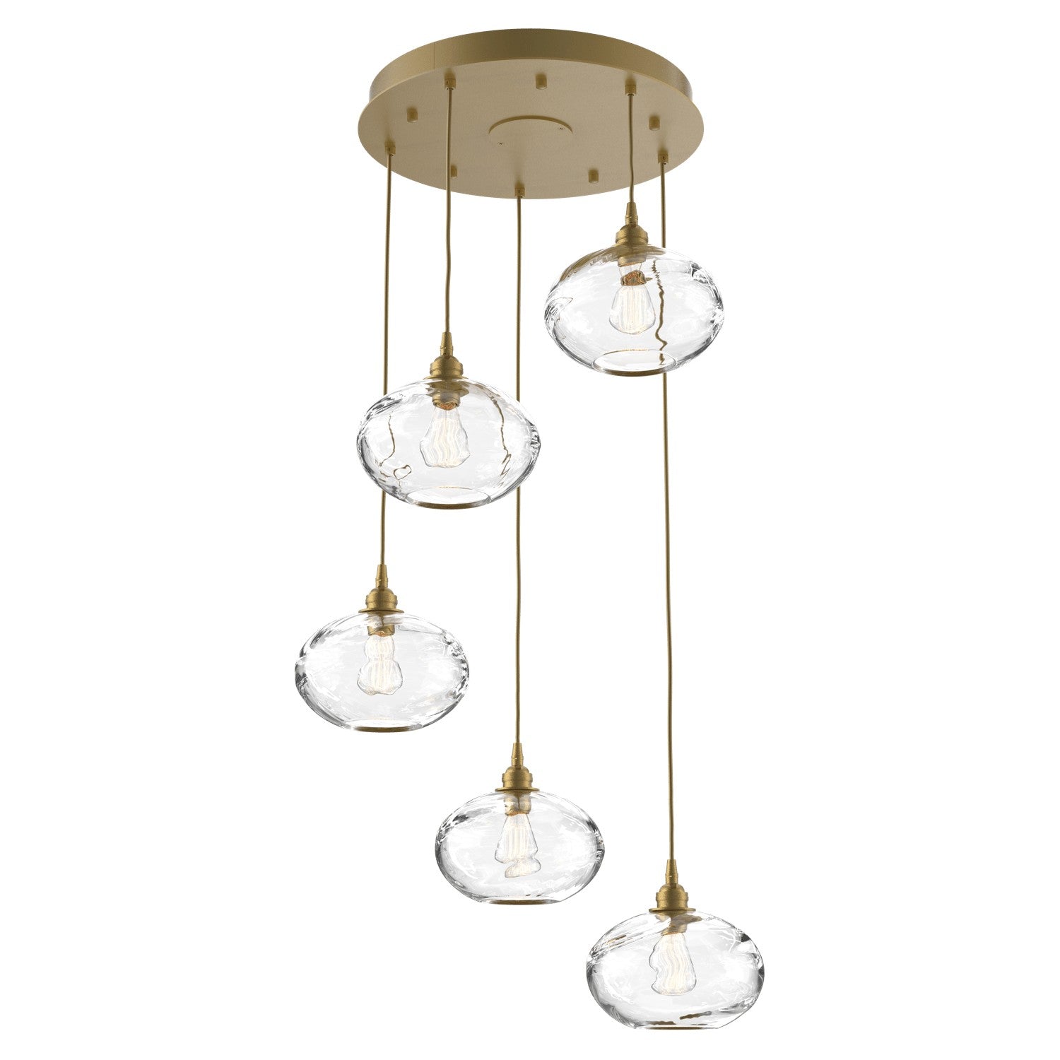 Hammerton Studio - CHB0036-05-GB-OC-C01-E2 - Five Light Pendant - Coppa - Gilded Brass